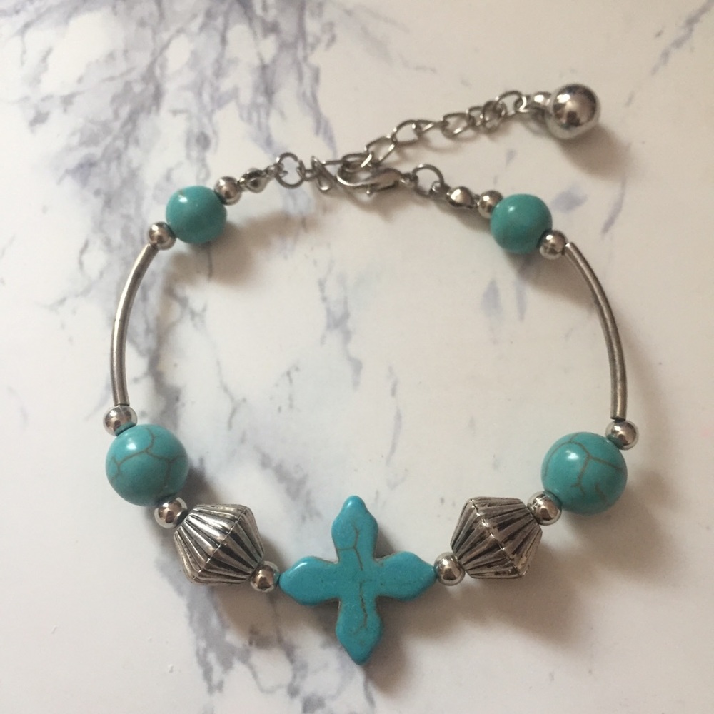 Boho turquoise bracelet